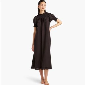 TRADE ONLY - Hill House Home caroline nap dress black Swiss dot medium